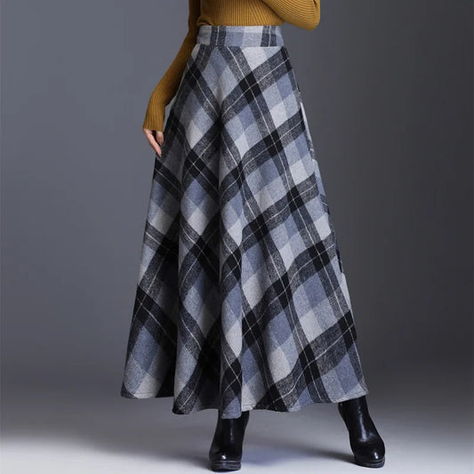 Aurora Plaid Maxi Skirt